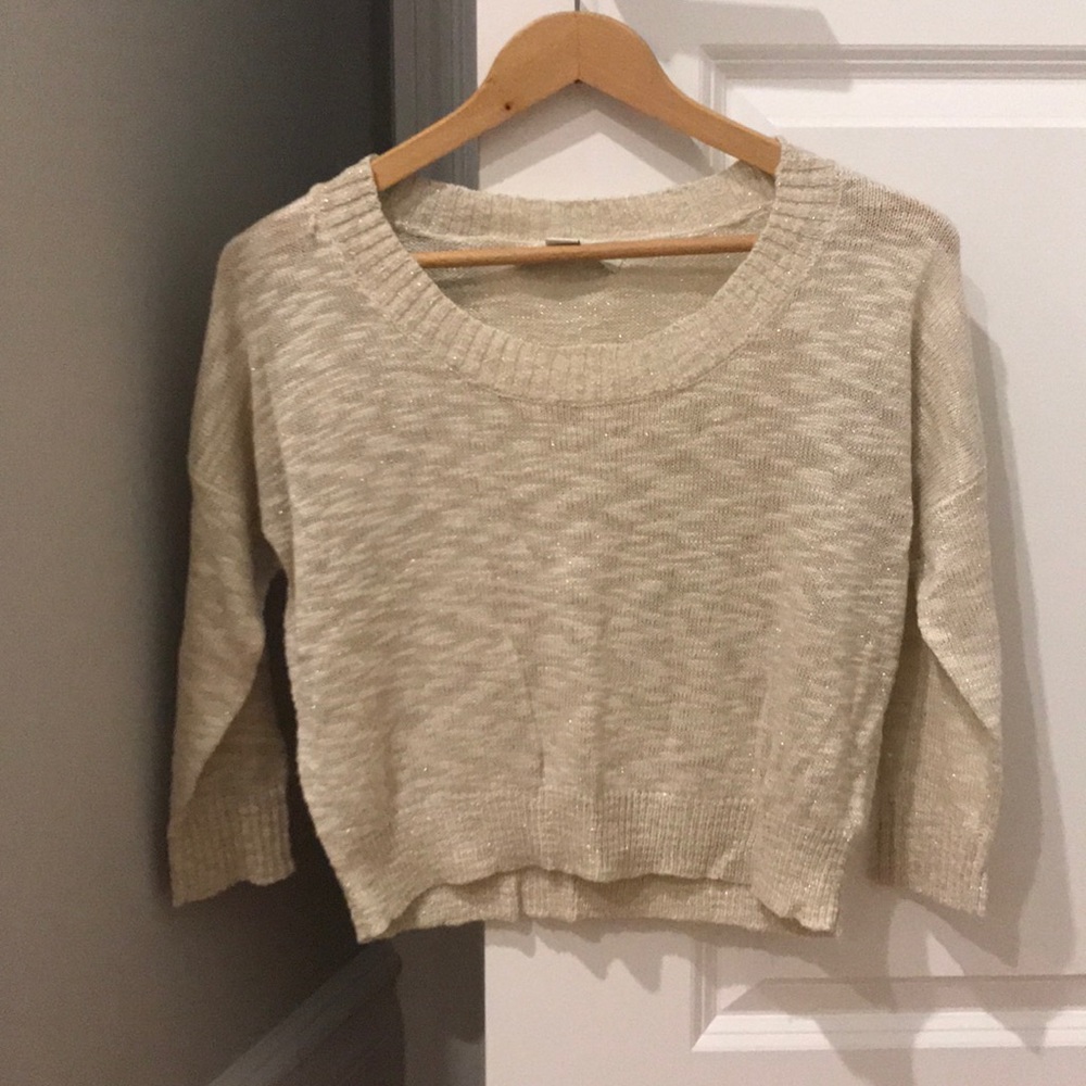 Gold crop top
